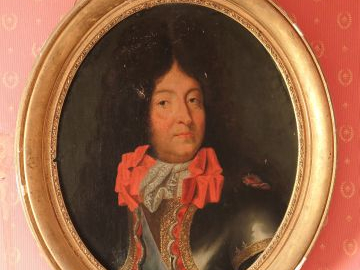 Ecole française XVIIIème « Portrait de deux militaires en médaillon »	