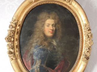 Vente aux enchères Ecole française XIXème  « Portrait de jeune homme en médaillon »	 Huil