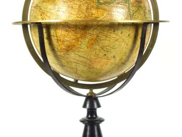 Globe terrestre Napoléon III par J. FOREST  H. 59 cm