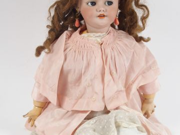 Poupée ancienne tête porcelaine Simon et Halbig 1039, yeux riboulants 