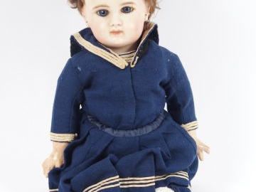 Poupée Jumeau bouche fermée gravement accidentée marquée déposée Jumea