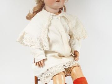 Grande poupée marque Simon et Halbig taille 16 1079, yeux fixés bleu, 