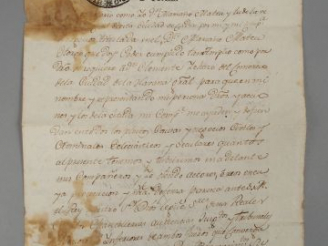 Vente aux enchères DOCUMENT MANUSCRIT. Laissez-passer portuaire pour le port de La Havane