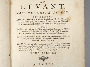 TOURNEFORT (Joseph Pittonde). Relation d'un voyage du Levant, fait par