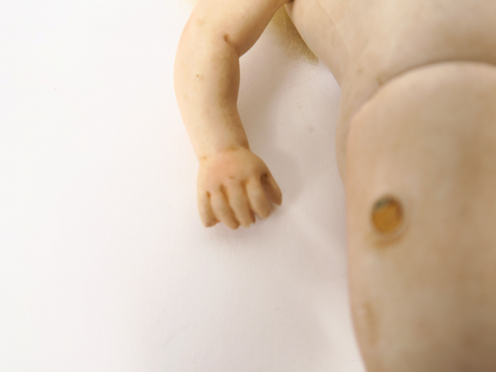 Poupée de marque Kestner 'Allbisquedoll' mignonette, bouche ouverte av