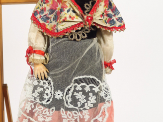 Vente aux enchères Poupée ancienne tête porcelaine allemande de maque K  R, bouche ouvert