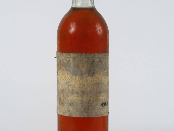 1 BOUTEILLE CHÂTEAU DES TOURS STE CROIX DU MONT - 1962 - LB/EF