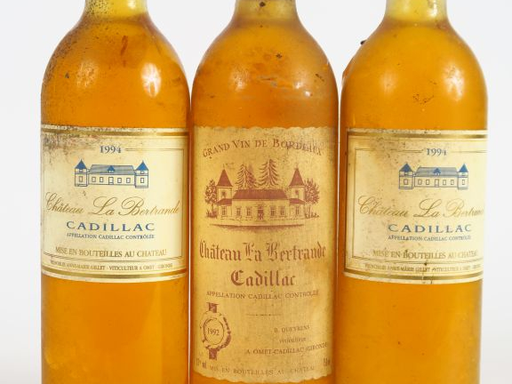 3 BOUTEILLES CHÂTEAU LA BERTRANDE CADILLAC - 1 de 1992/2 de 1994