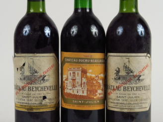 Vente aux enchères 3 BOUTEILLES GCC ST JULIEN 1983 : 2 CHÂTEAU BEYCHEVELLE LB/EA - 1 CHÂT
