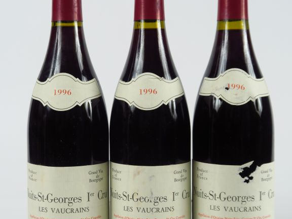 3 BOUTEILLES NUITS ST GEORGES ' LES VAUCRAINS' DOMAINE DE LA POULETTE 