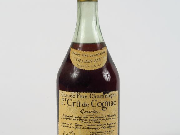 1 BOUTEILLE GRANDE FINE CHAMPAGNE 1er CRU DE COGNAC 'CHADEVILLE' M. GO