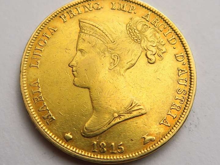 1 pièce de 40 lires or 1815.