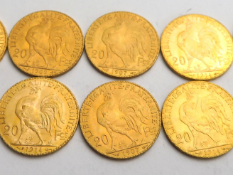 Vente aux enchères 10 pièces de 20 francs or