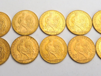 Vente aux enchères 10 pièces de 20 francs or