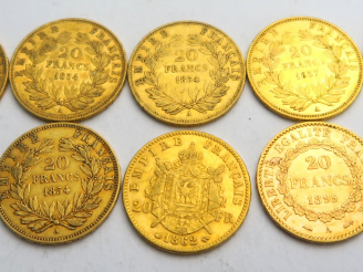 Vente aux enchères 10 pièces de 20 francs or