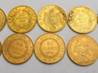 Vente aux enchères 10 pièces de 20 francs or