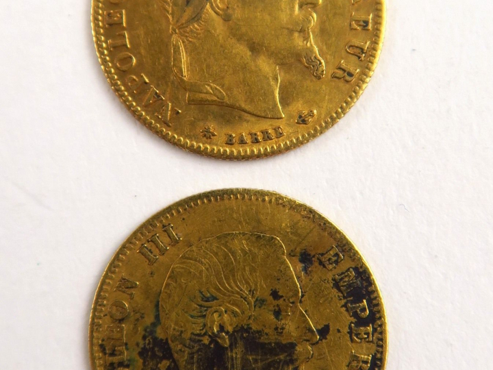 2 pièces de 5 francs or
