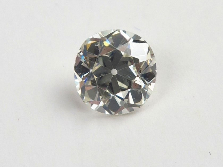 Bague solitaire ornée d'un diamant taille ancienne de 3,75 carats (J, 