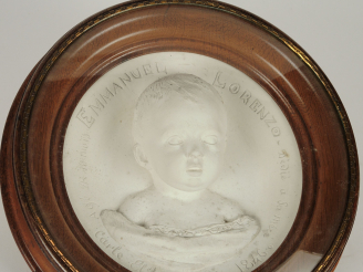 Vente aux enchères Sujet en plâtre en tondo "Portrait d’Emmanuel Lorenzo" par Carle ELSHO