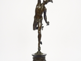 Vente aux enchères Jean de BOLOGNE (d'après) "Mercure ailé" Sculpture en bronze à patine 