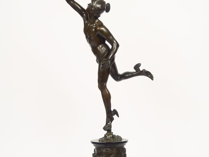 Jean de BOLOGNE (d'après) "Mercure ailé" Sculpture en bronze à patine 