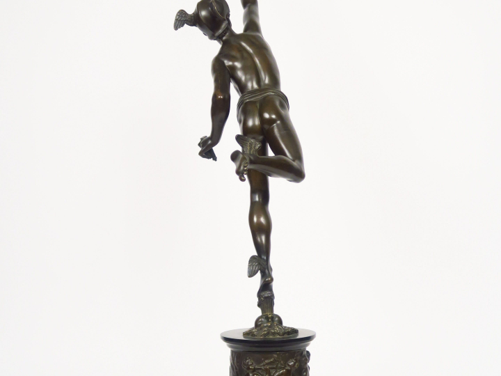 Jean de BOLOGNE (d'après) "Mercure ailé" Sculpture en bronze à patine 