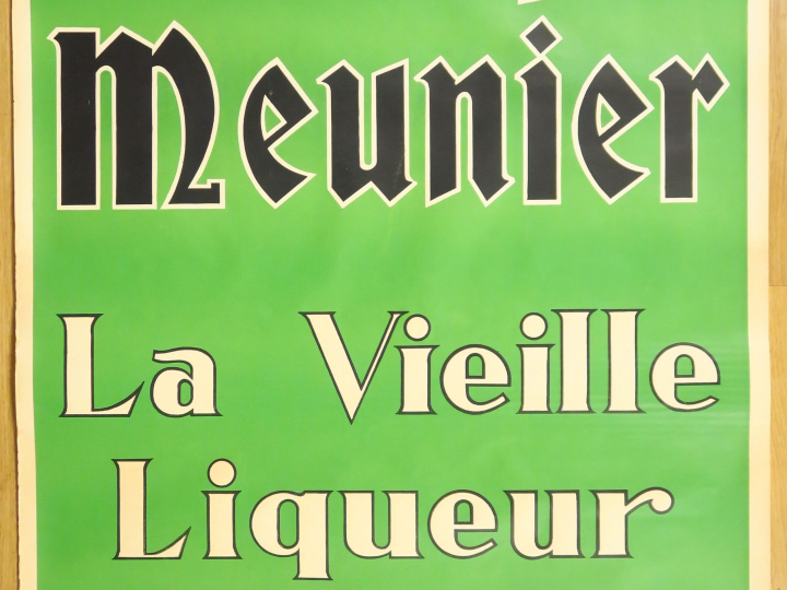 Affiche Genépi Meunier "La vieille liqueur des Alpes Françaises". Imp.