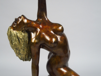 Vente aux enchères Christian MAS 'Ballerina IV'.  Sculpture en bronze à patine médaille e