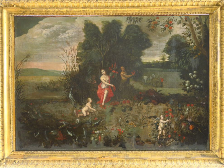Ecole flamande du XVIIème siècle, suiveur de Jan BRUEGHEL "Allégorie d