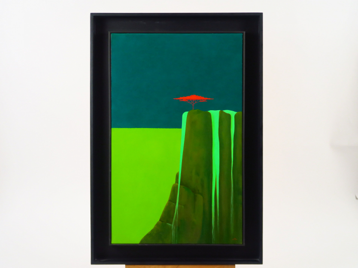 ANTIGNY "La cascade" Huile sur toile. Signée en bas à droite. 61 x 38 