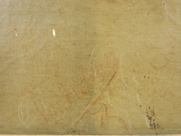 LECLERCQ "Ecce homo" Huile sur toile.  Signée. 48 x 36,5 cm (accidents