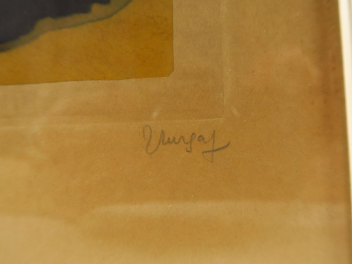 LURCAT "Arlequin et son ombre" Lithographie en couleur.  Signée en bas