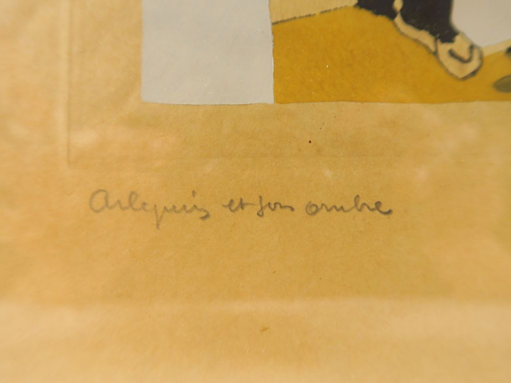 LURCAT "Arlequin et son ombre" Lithographie en couleur.  Signée en bas