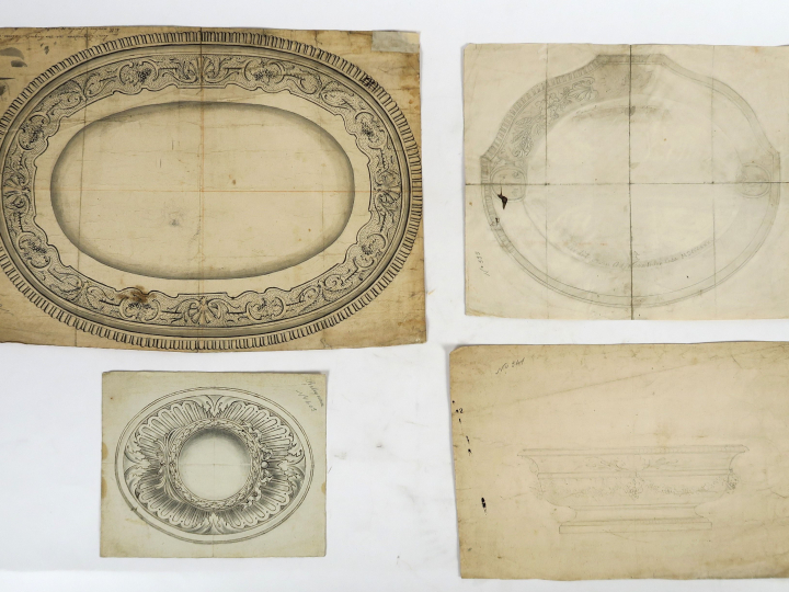 	Bertrand PARAUD orfèvre, « Projets de candélabres » Ensemble de 3 des