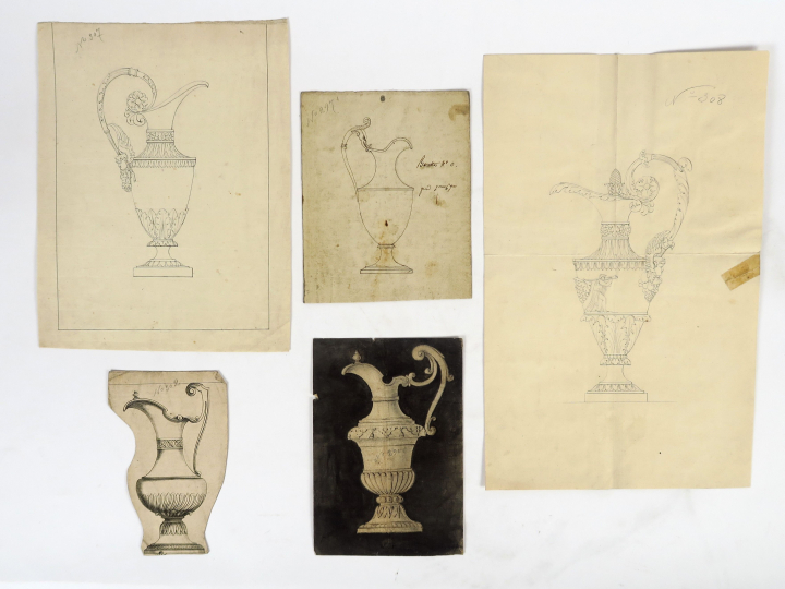 Ecole française XIXème « Projet de burette pour Monsieur ODIOT » Dessi