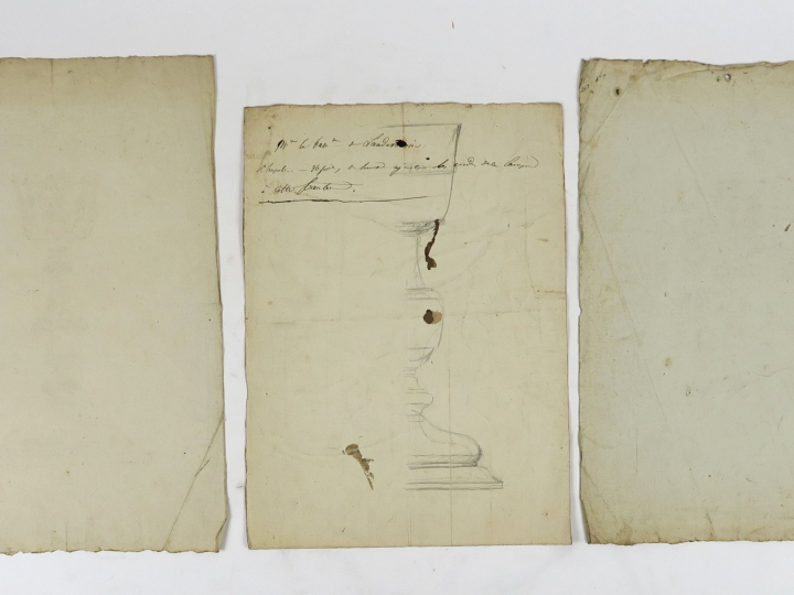 Bertrand PARAUD « Projets pour calices ou ciboires » Ensemble de 8 des