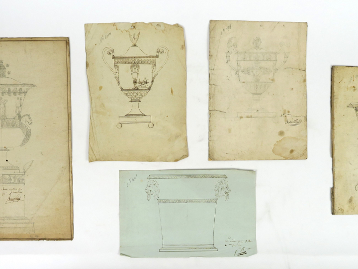 Bertrand PARAUD orfèvre, « Projets pour des sucriers » Ensemble de 5 d