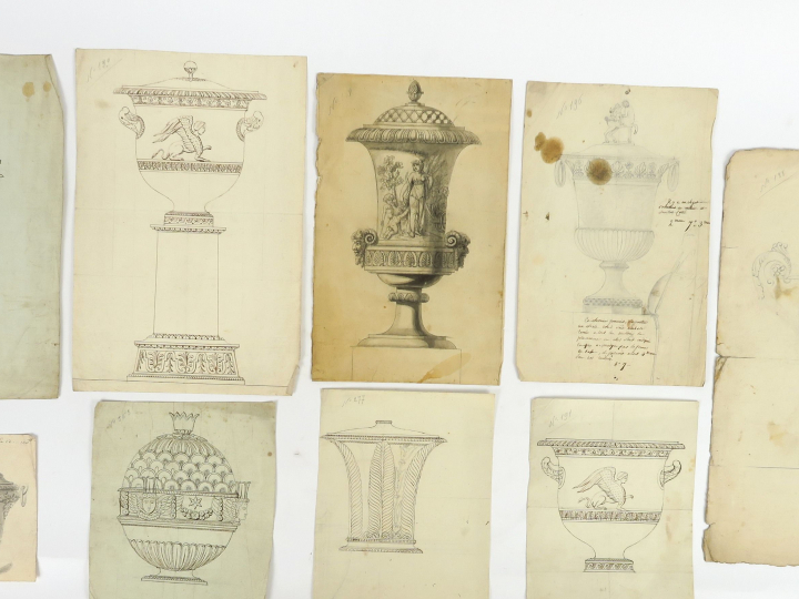 Bertrand PARAUD orfèvre, « Projets pour des sucriers » Ensemble de 5 d