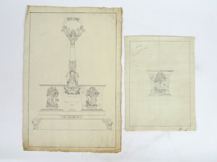 Bertrand PARAUD orfèvre « Projets de monture d’huilier/vinaigrier » En