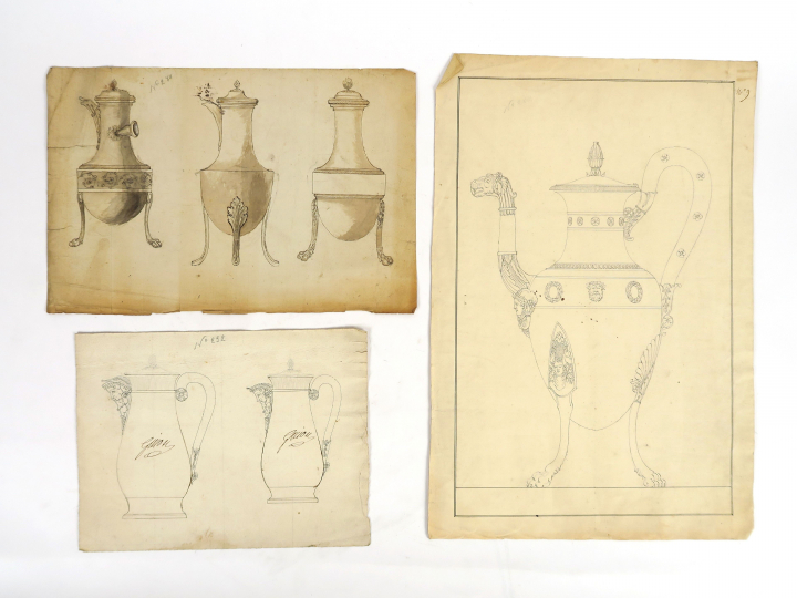 	Bertrand PARAUD orfèvre, « Projets pour des théières » Ensemble de 5 