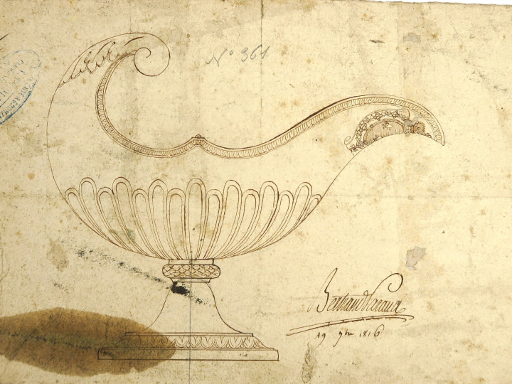 Ecoles françaises début XIXème « Projets de saucières » Ensemble de 12