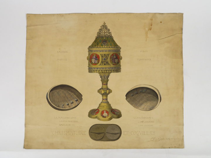TRIOULLIER, orfèvre des chapelles impériales « Projet pour un chrismat