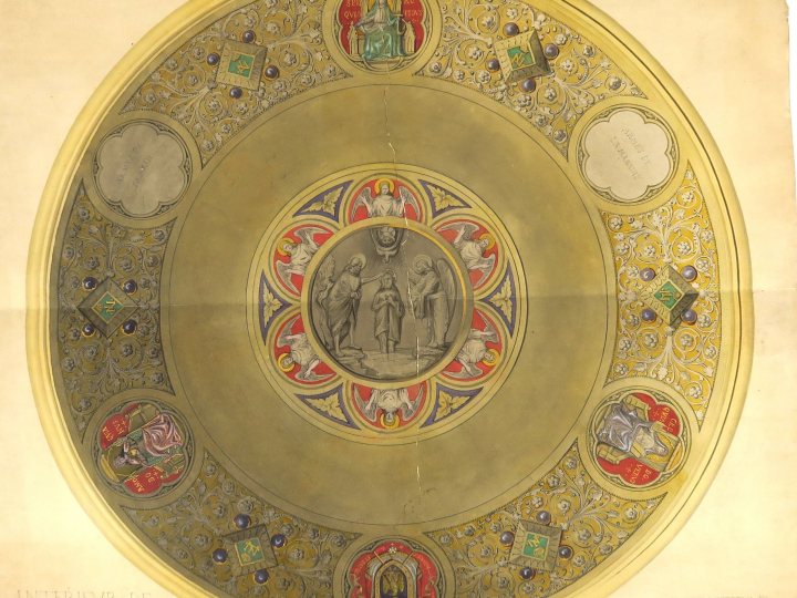 TRIOULLIER, orfèvre des chapelles impériales « Elévation de baptistère
