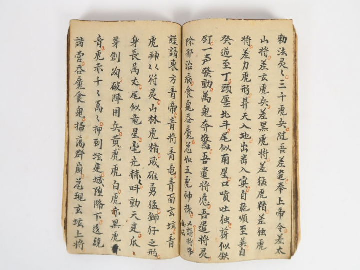 Livre taoïste illustrant des chasses au démon.  XIXème