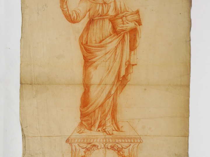 Ecole flamande 1700 « Projets pour des statues de la Vierge » Trois de