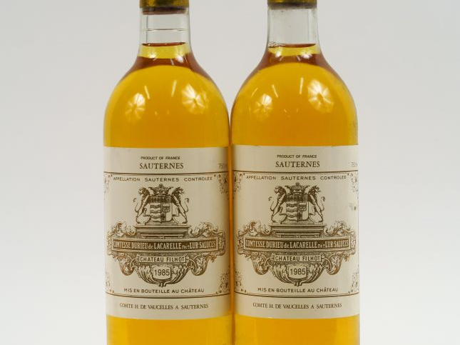 2 BOUTEILLES CHÂTEAU FILHOT 1er CC SAUTERNES - 1985 