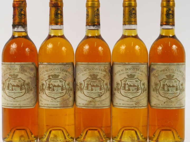 5 BOUTEILLES CHÂTEAU DOISY VEDRINES CC SAUTERNES - 1993 - EA