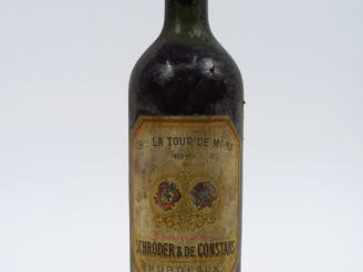 Vente aux enchères 1 BOUTEILLE CHÂTEAU LA TOUR DE MONS MARGAUX SCHRODER   DE CONSTANS - 1