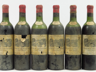 Vente aux enchères 6 BOUTEILLES CHÂTEAU LAPELLETRIE ST EMILION - 1953 - 2 MEP/4 BEP/BS/EA