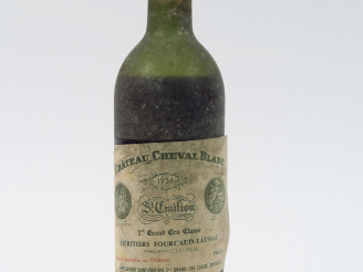 Vente aux enchères 1 BOUTEILLE CHÂTEAU CHEVAL BLANC 1er GCC ST EMILION - 1954 - BEP/EF/EL